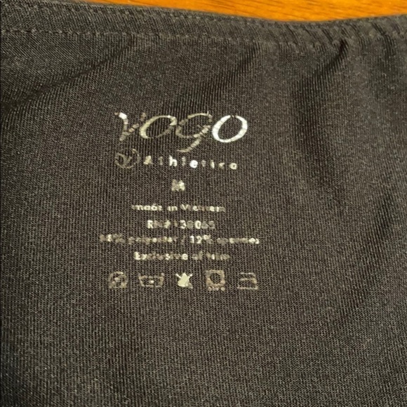 Vogo black leggings open-sheer Capri Sz M - Picture 5 of 5